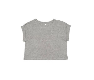 Mantis MT096 - Women's cropped t-shirt Heather Grey Melange