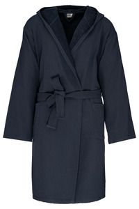 Kariban K140 - Unisex organic hooded bathrobe Navy