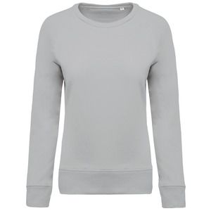 Kariban K481 - Women's organic round neck sweatshirt with raglan sleeves Snow Grey