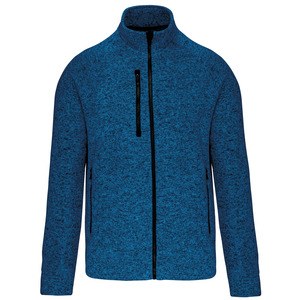 Kariban K9106 - Men's mottled zipped jacket Light Royal Blue Melange
