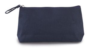 Kimood KI0728 - Cotton canvas toiletry bag Midnight Blue