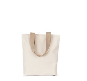Kimood KI5202 - Recycled flat-bottomed shopping bag Ecume / Hemp
