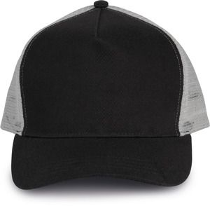 K-up KP137 - TRUCKER MESH CAP - 5 PANELS Black / Light Grey