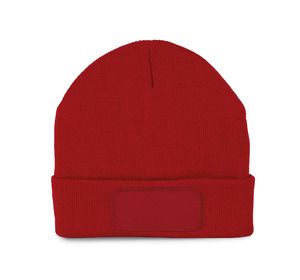 K-up KP891 - Recycled beanie with patch and Thinsulate lining Red