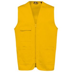 WK. Designed To Work WK608 - Unisex polycotton multi-pocket vest Yellow