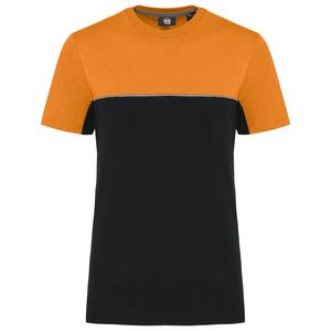 WK. Designed To Work WK304 - Unisex eco-friendly short sleeve two-tone t-shirt Black / Orange