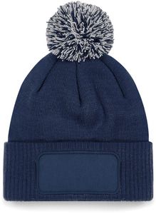 Beechfield B443 - Snowstar® Patch Beanie French Navy / Light Grey