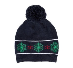 K-up KP558 - Beanie with Christmas patterns Night Navy