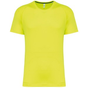 PROACT PA4012 - Men's recycled round neck sports T-shirt Fluorescent Yellow