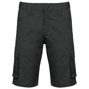 WK. Designed To Work WK713 - Men's eco-friendly multipocket bermuda shorts Dark Grey