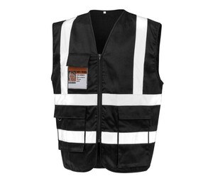 RESULT RS477X - HEAVY DUTY POLYCOTTON SECURITY VEST Black