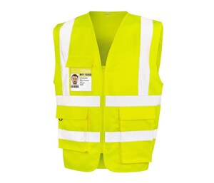 RESULT RS477X - HEAVY DUTY POLYCOTTON SECURITY VEST Fluo Yellow