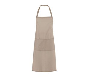 KARLOWSKY KYLS7 - Polycotton bib apron with pocket Sand