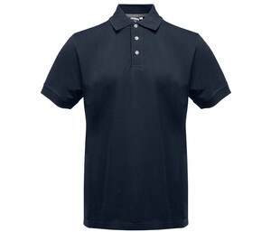 BLACK&MATCH BM100 - Contrasting button poloshirt Navy / Silver