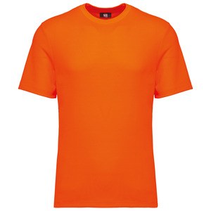 WK. Designed To Work WK308 - Unisex eco-friendly polycotton short sleeved t-shirt Fluorescent Orange