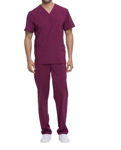 Dickies Medical DKE645 - Men's V-neck top Wine