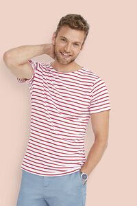 SOLS 01398 - MILES MEN Round Neck Striped T Shirt