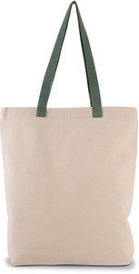 Kimood KI0278 - Gusset shopping bag with contrasting handles